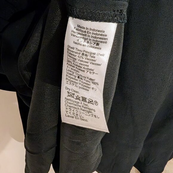 J. Crew Button-Front Crepe Shirt Dress Ivory Black 4 EUC - Picture 14 of 14